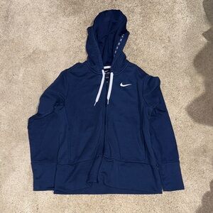 Nike Hoodie Dri-Fit Blue Full Zip Swoosh Long Sleeve 857563-429